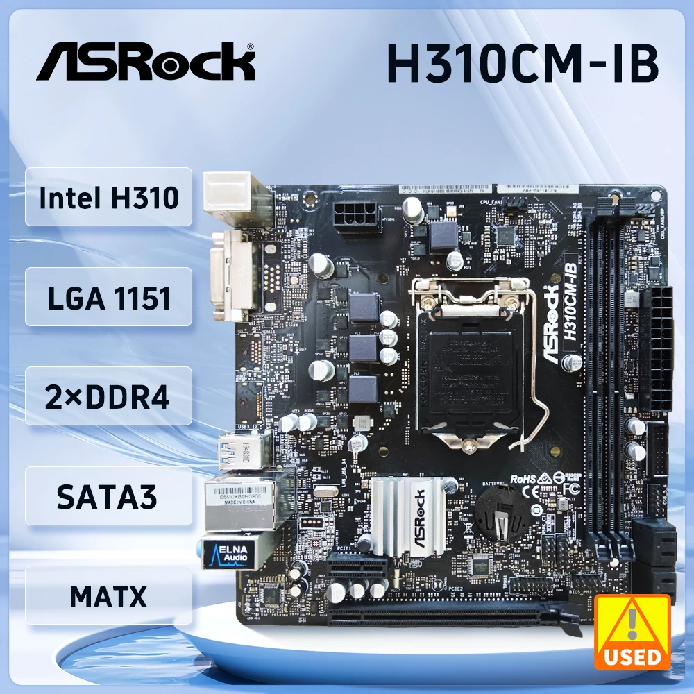 ASRock H310CM-IB 마더보드 LGA1151Intel H310 DDR4 32GB Micro ATX 지지대 9 세대 및 8 세대 코어 i5-9400F 8500 9700F i9-9900 CPU 비교