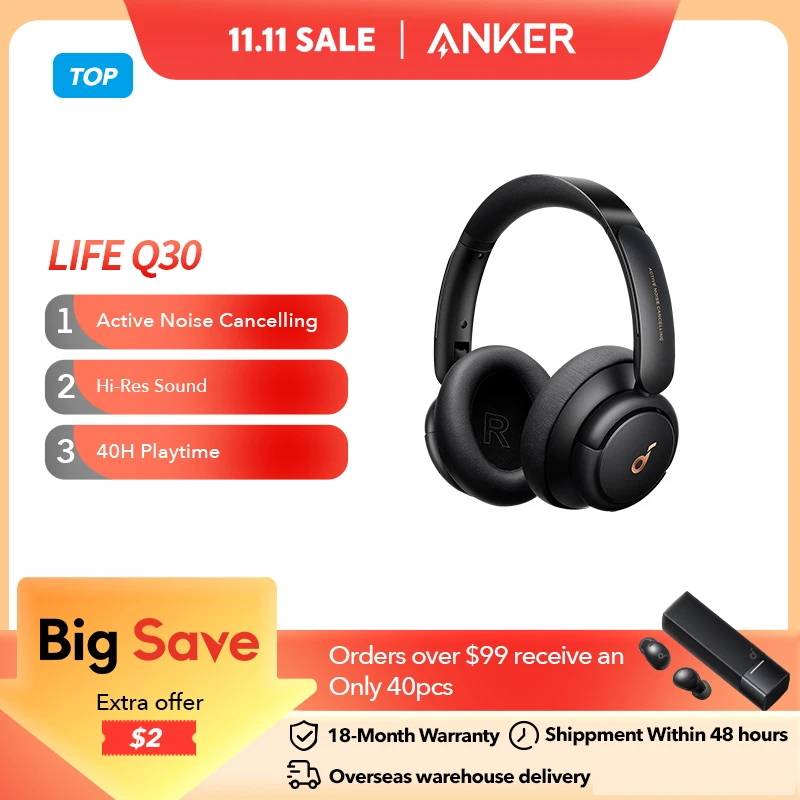 Anker Soundcore Life Q30 하이브리드 액티브 노이즈 캔슬링 헤드폰 내돈내산