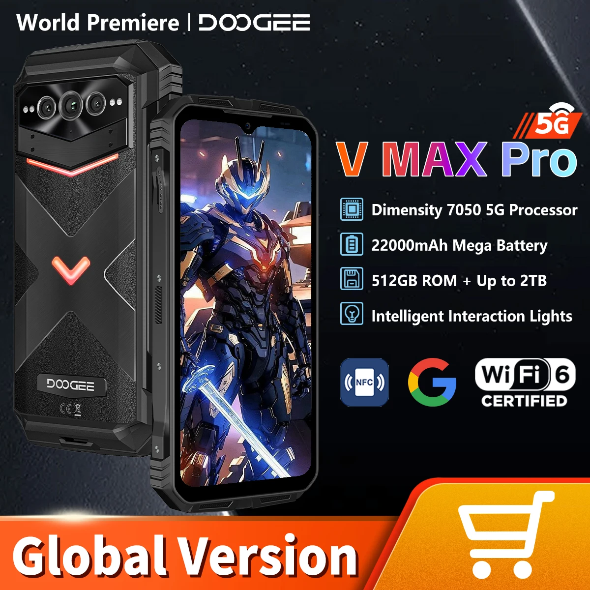 DOOGEE V MAX PRO 5G 러기드 스마트폰 알리 상품 추천