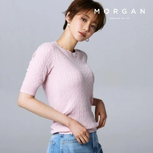 모르면 손해인 MORGAN 뉴 케이블 반팔 니트 4종 추천상품