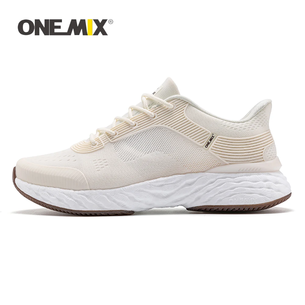 ONEMIX 아이보리 화이트 운동화 남성용 Chunky Sneakers 마라톤 트레이너 신발 통기성 메쉬 여성 워킹 테니스 화 알리 상품 추천